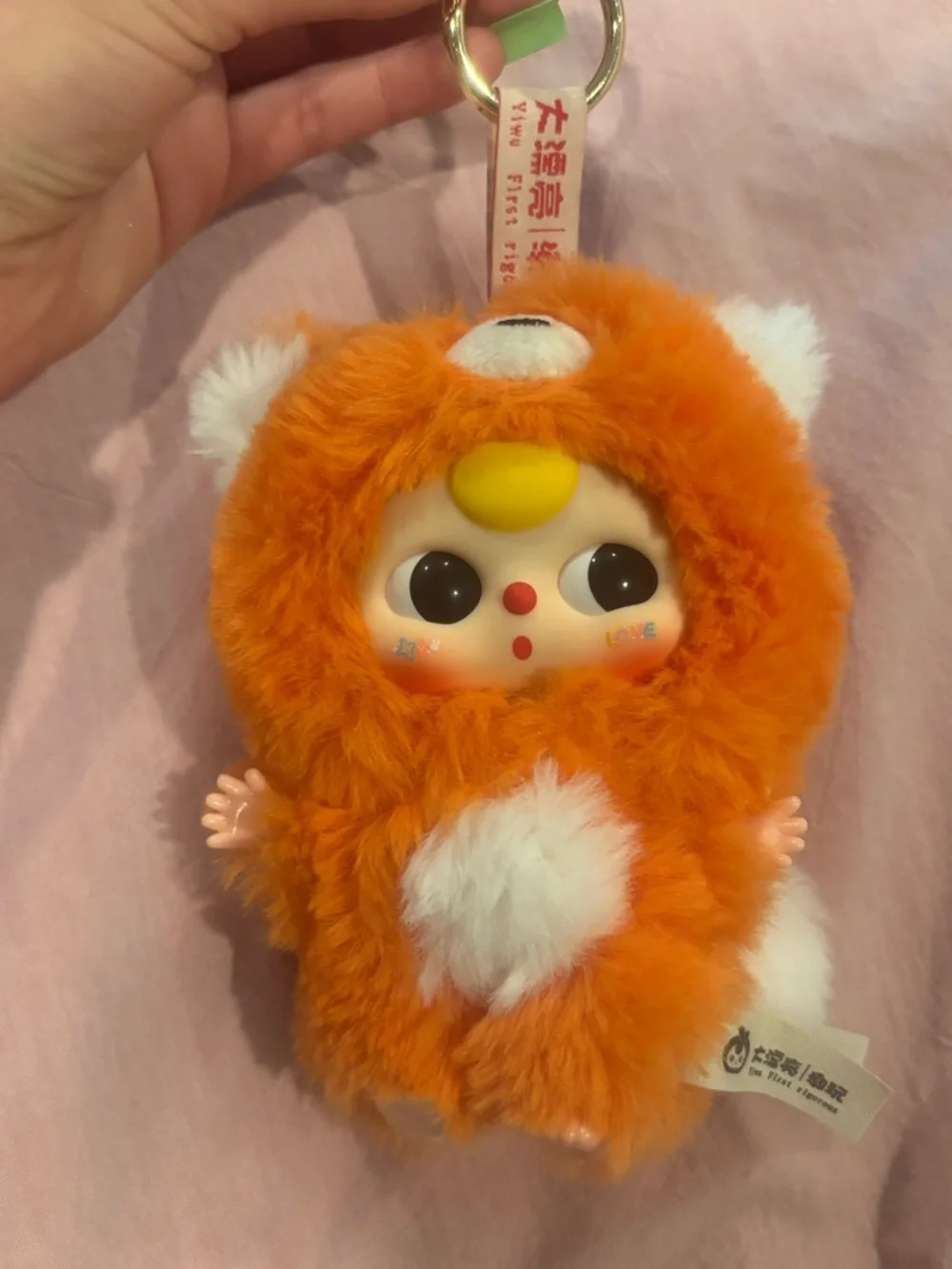 Baby three fox plushy keychain🦊